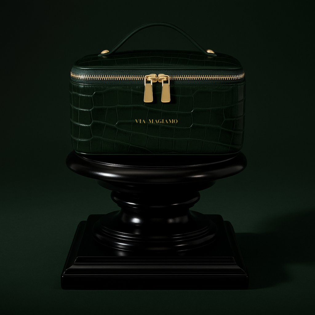 DARK GREEN Make Up Essentials Bag