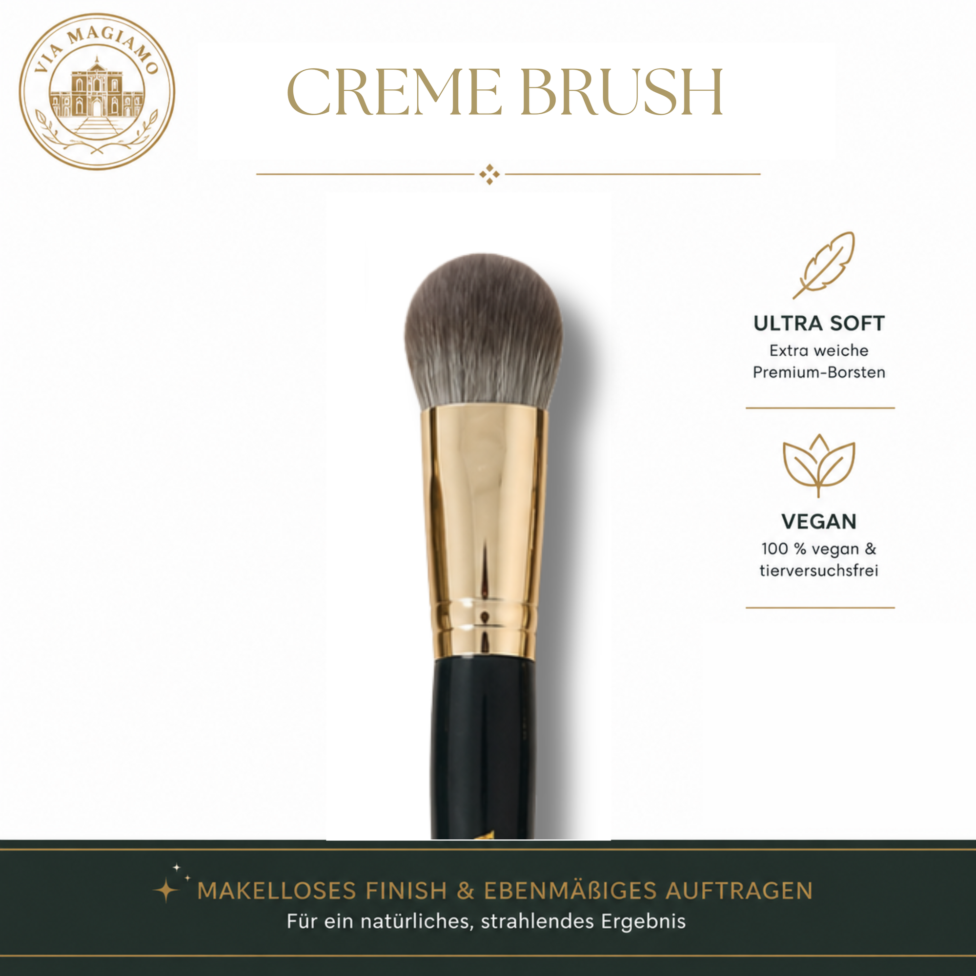 Single Cream Blush Bronzer Brush