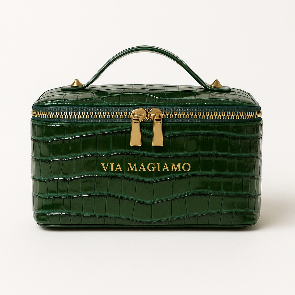 DARK GREEN Make Up Essentials Bag